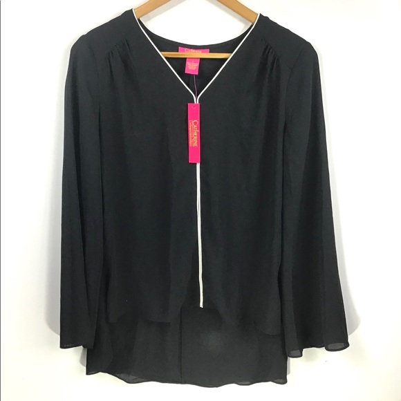 🆕 CATHERINE MALANDRINO | Sheer Top - Picture 1 of 3